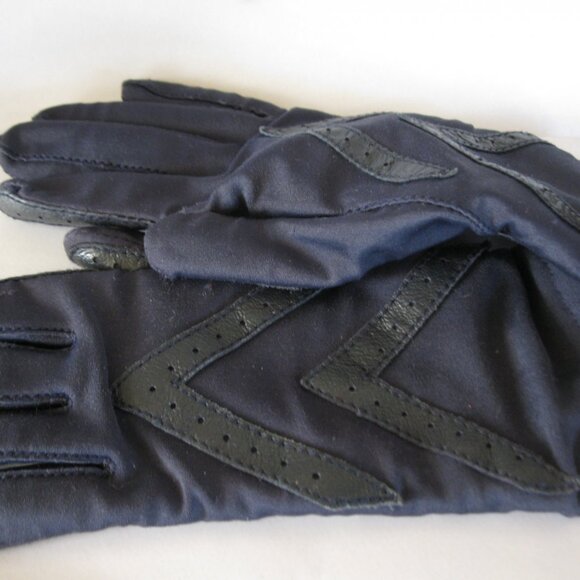 vintage Aris / Isotoner Warm-Ups Gloves: Blue on Blue - one size fits all - Picture 1 of 2